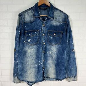 Rocawear Mens Long sleeve Denim shirt size Large